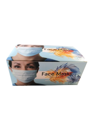 Hochqualitative Gesichtsmaske, 3 lagig mit elastischer Ohrschlaufe, Type IIR, Bakterielle Filtrationseffizienz >= 98%